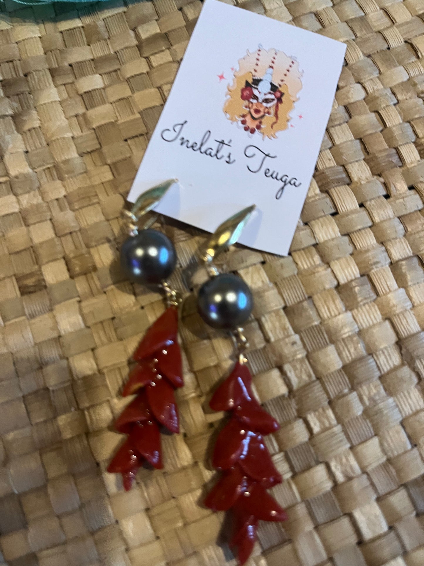 Heliconia earrings