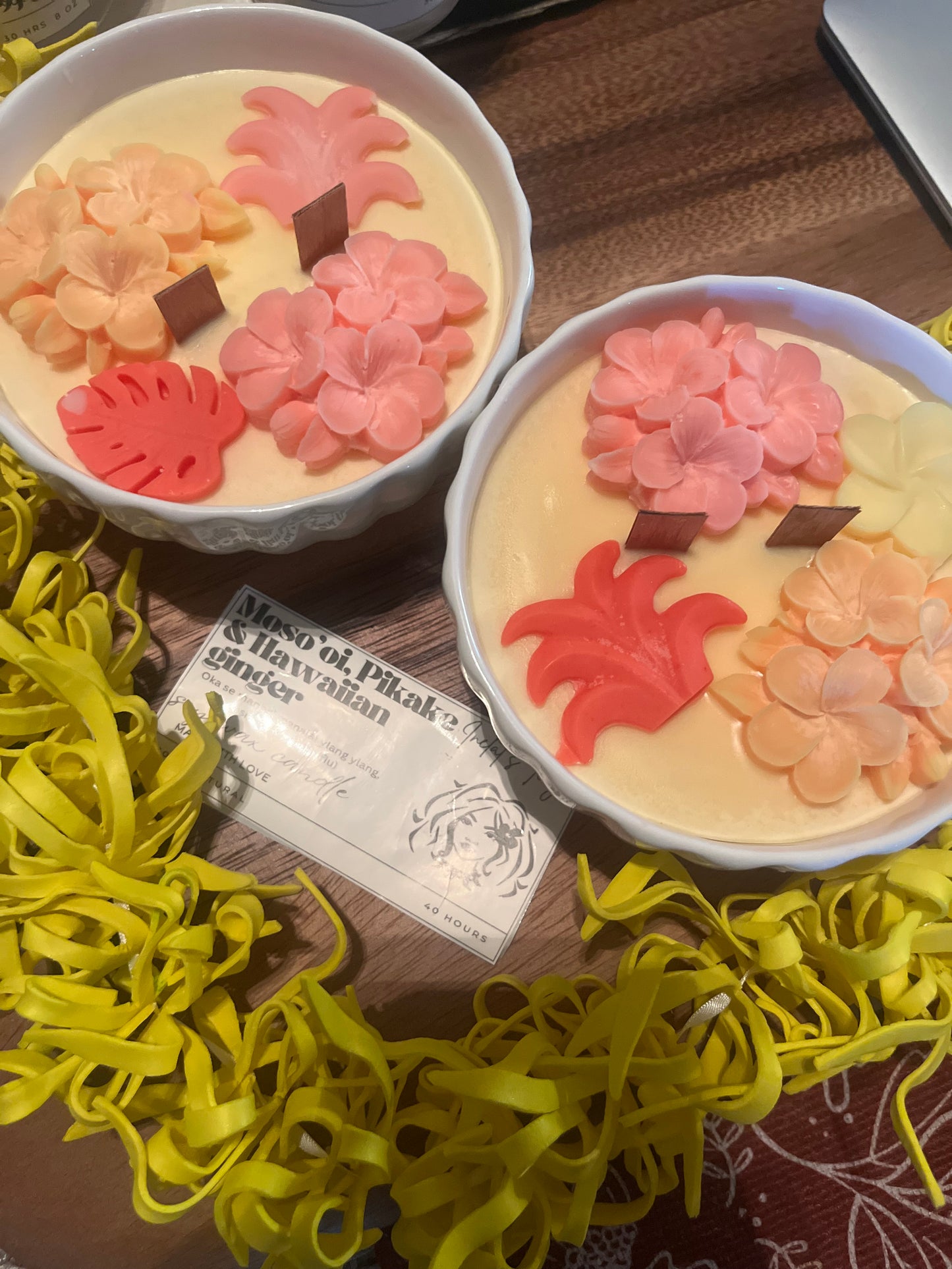 Moso’oi (ylang ylang) Pikake (jasmine) and a hint of Hawaiian ginger