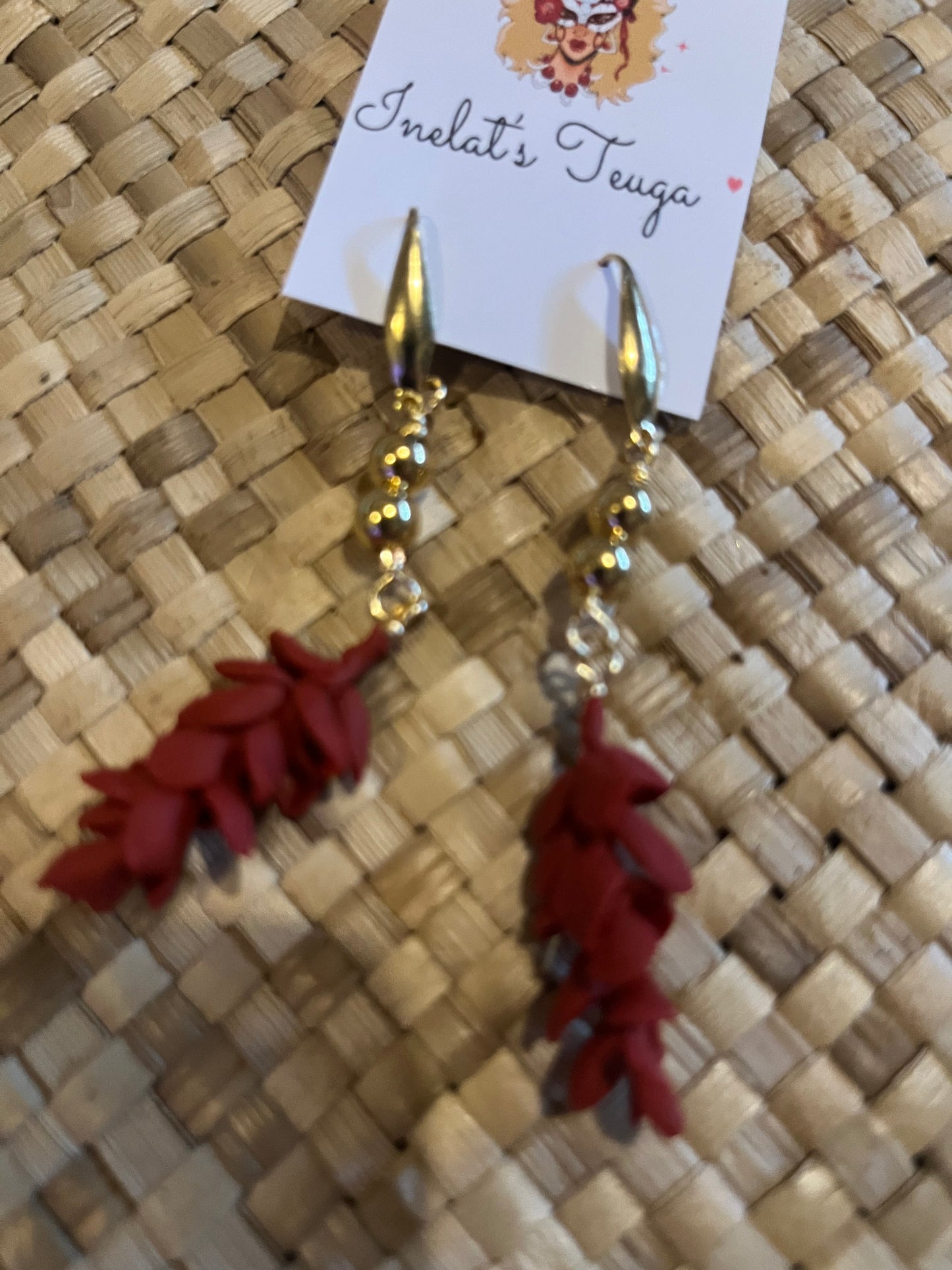 Heliconia earrings
