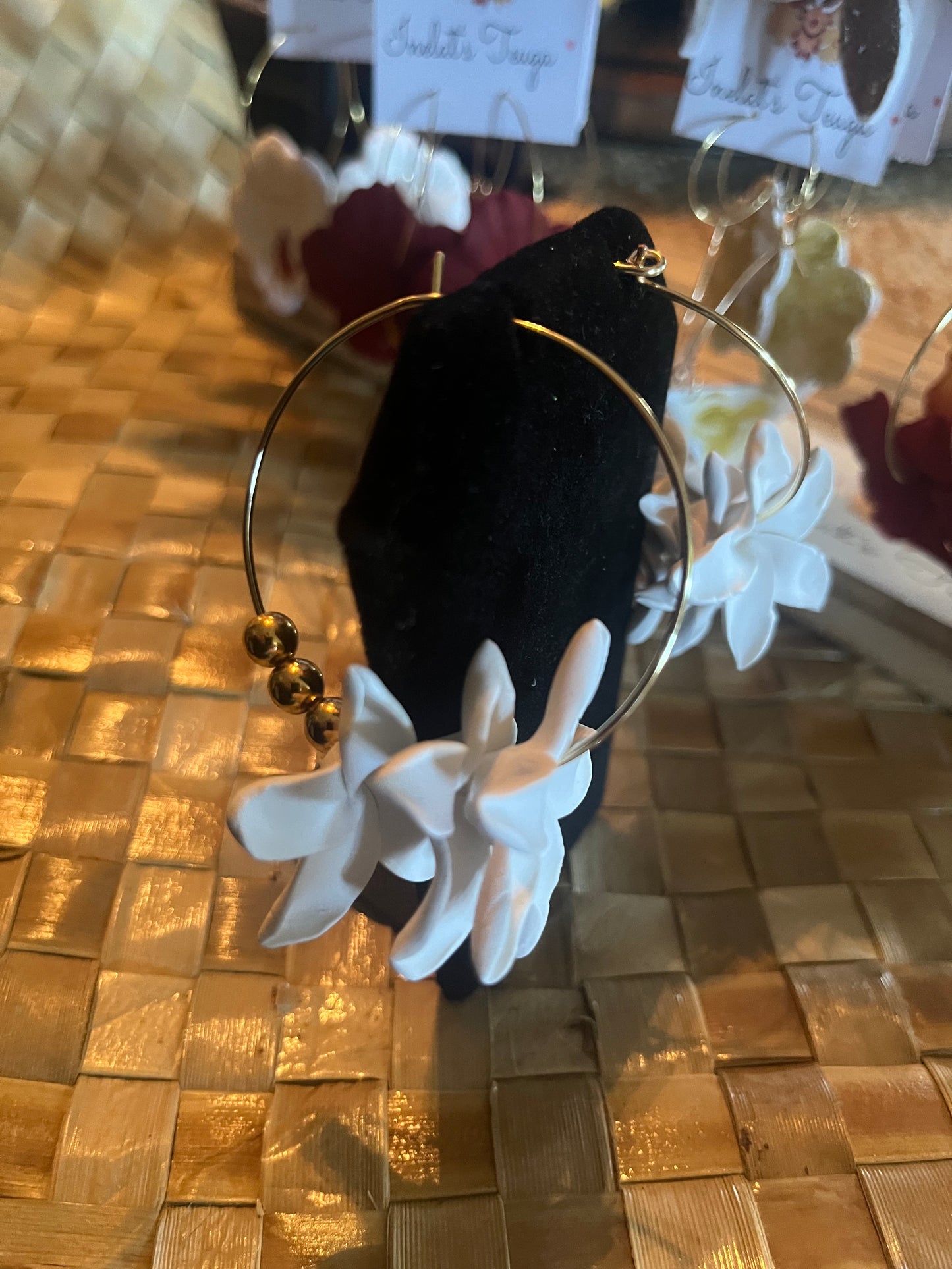 Pua hoop earrings