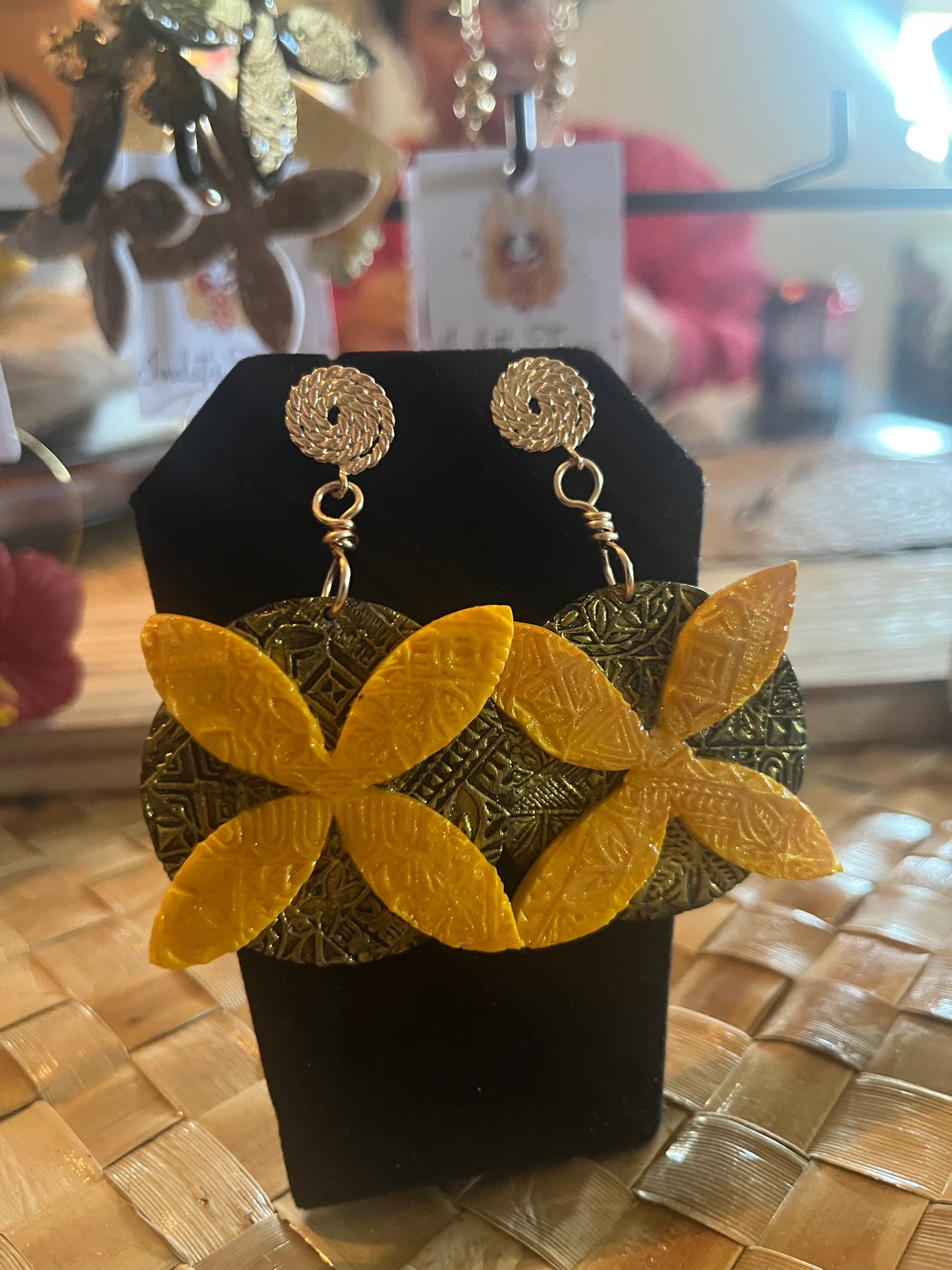 Tropical yellow plumeria