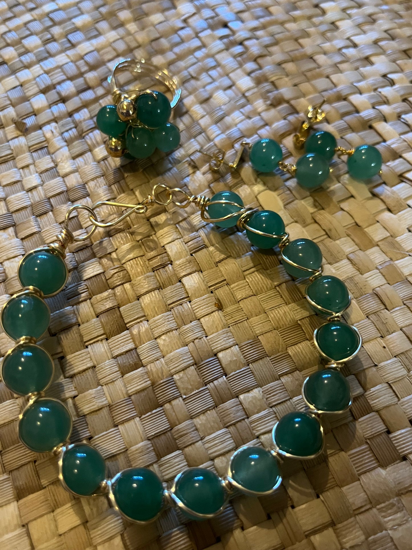 wire wrap jewelry: bracelet $35 sets $65