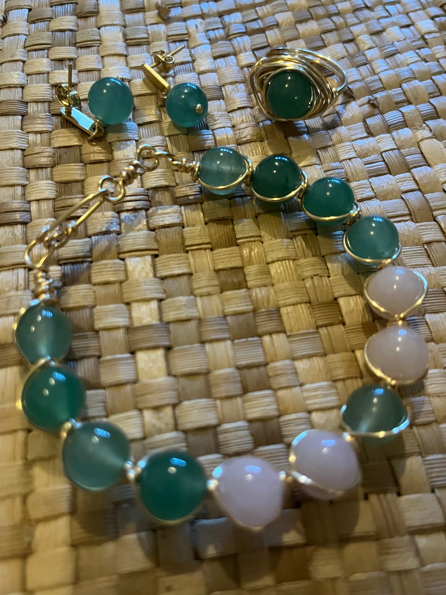 wire wrap jewelry: bracelet $35 sets $65