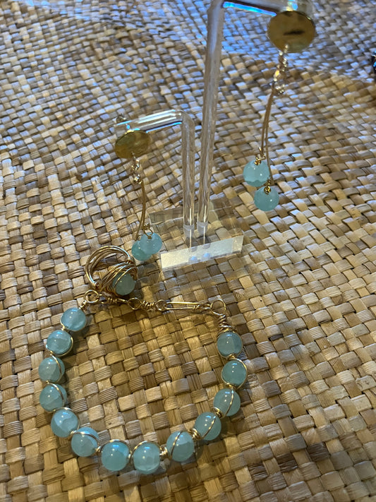 wire wrap set light blue