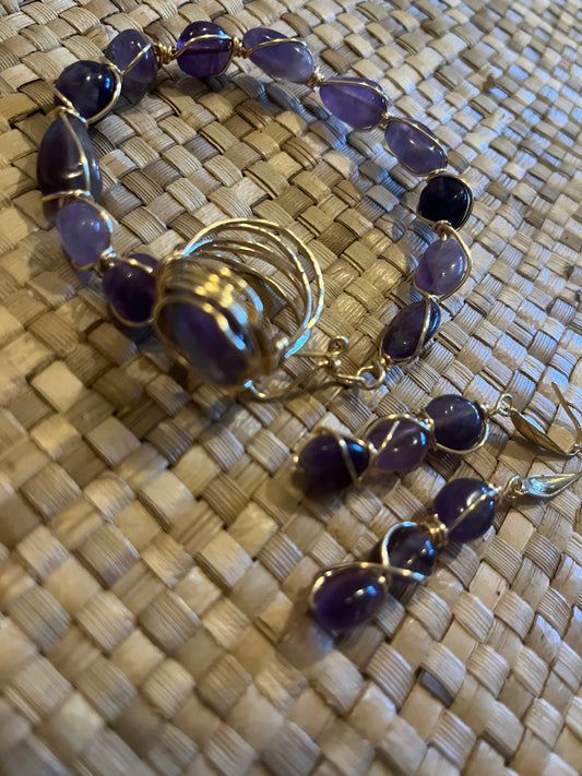 wire wrap purple
