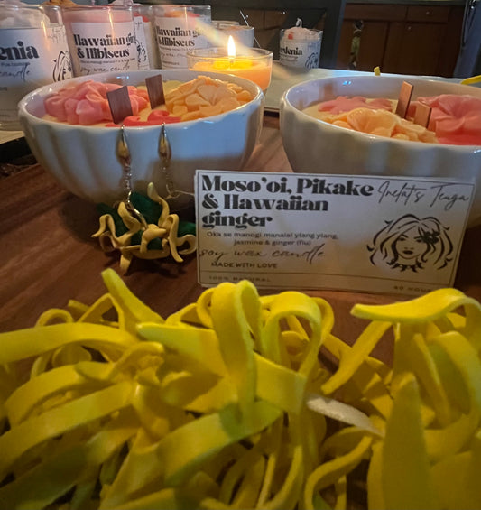 Moso’oi (ylang ylang) Pikake (jasmine) and a hint of Hawaiian ginger