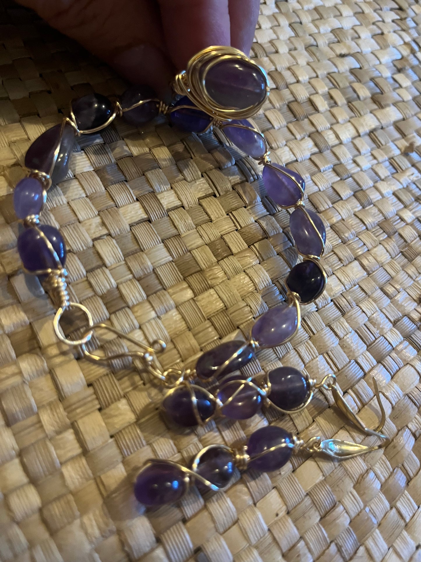 wire wrap jewelry: bracelet $35 sets $65