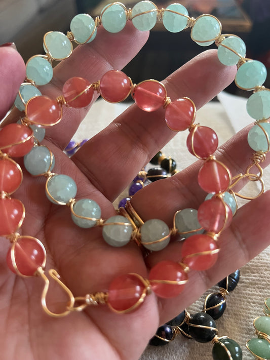 wire wrap jewelry: bracelet $35 sets $65