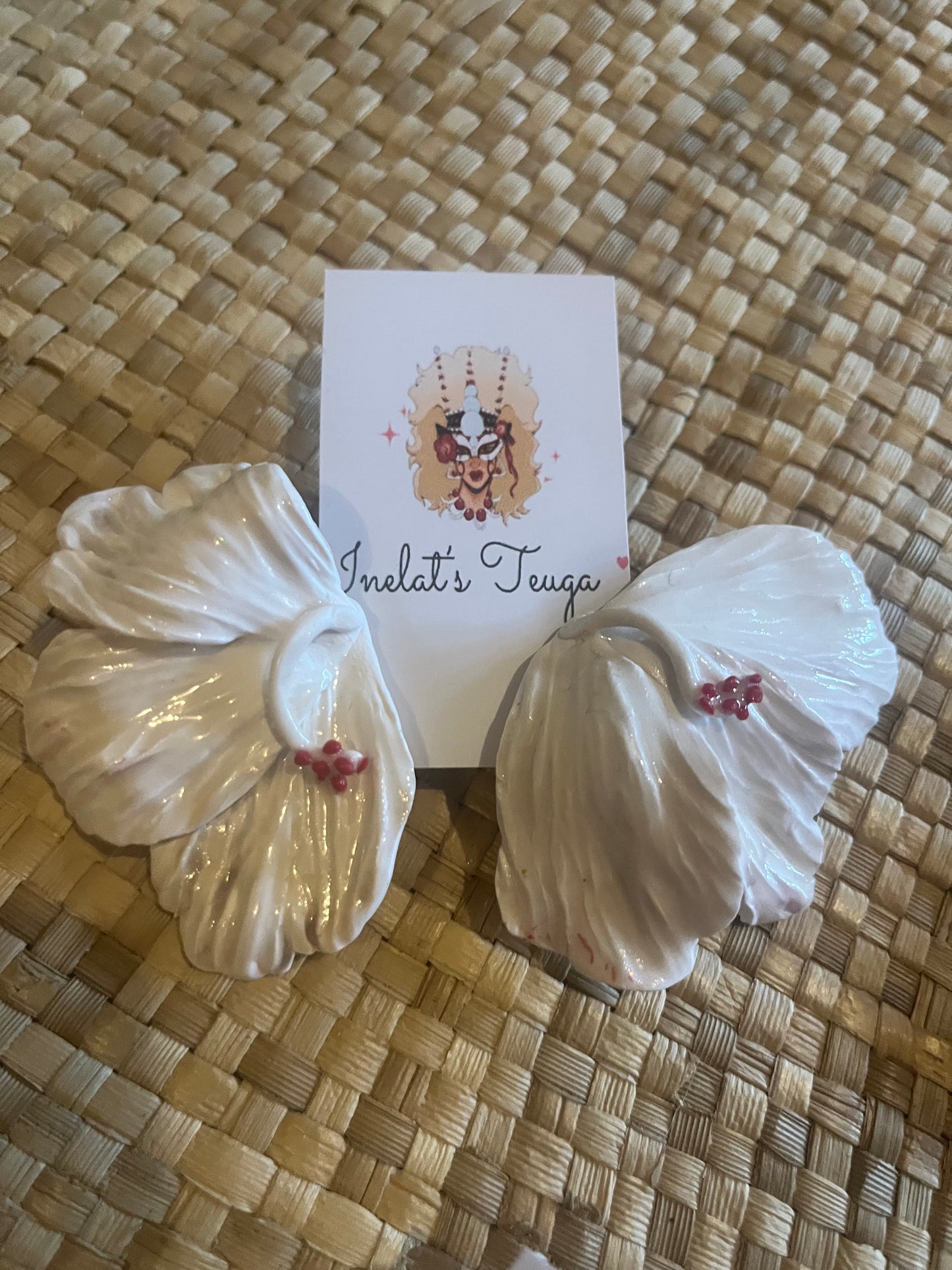 Hibiscus petal earrings