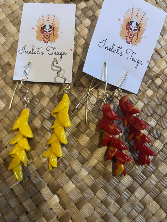 Heliconia earrings